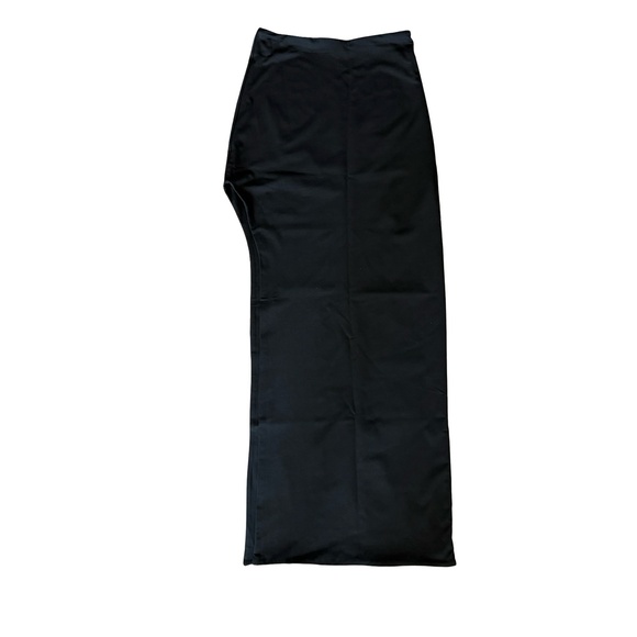 Black Asymmetrical Maxi Skirt Side Slit Womens Size Small - Picture 3 of 6